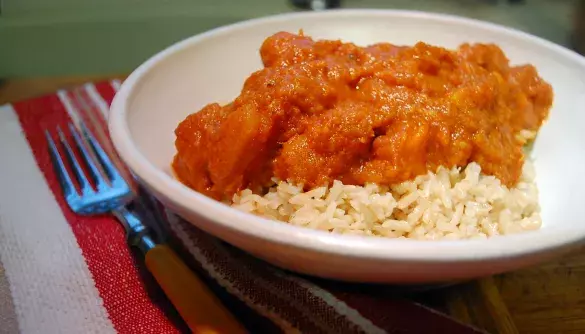 Вегетарианское карри с коричневым рисом