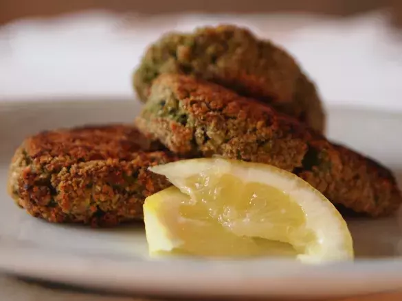 Печеные гороховые оладьи