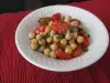 Салат из помидоров черри с горошком