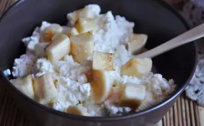 Банан с творогом 5% жирности