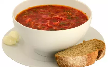 Борщ с капустой и картофелем