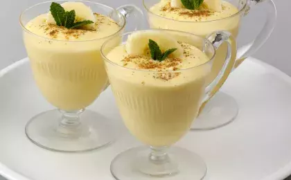 Мусс из бананов с йогуртом