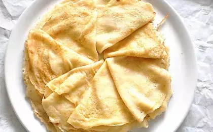 Блины с творожной начинкой