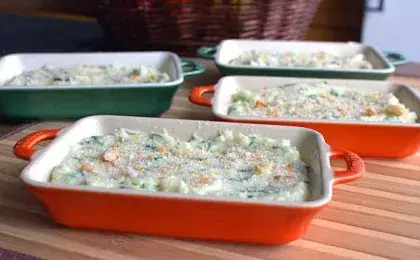 Запеканка творожная с цветной капустой