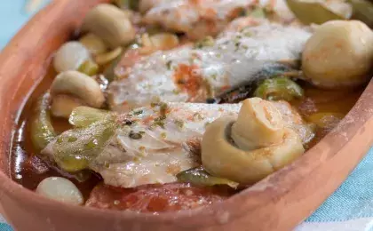 Карп с грибами