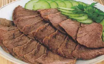 Мясо отварное