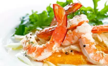 Салат "Рыжий Слим" с морепродуктами