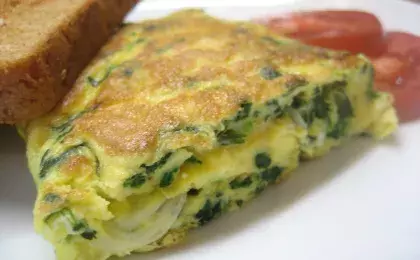 Омлет со шпинатом